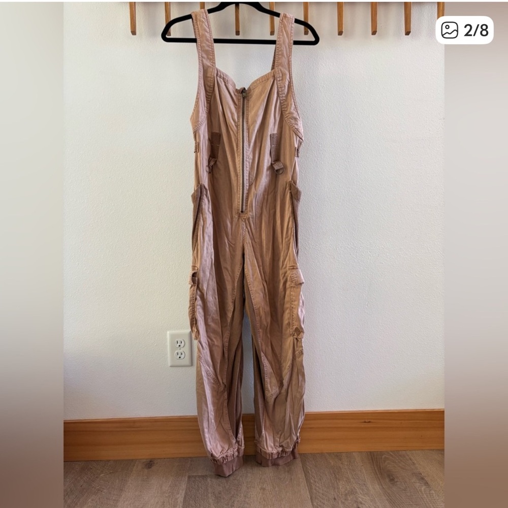 FP Movement Fast Track Jumpsuit. Size Xsmall. Color Sand Shell. - Picture 6 of 12